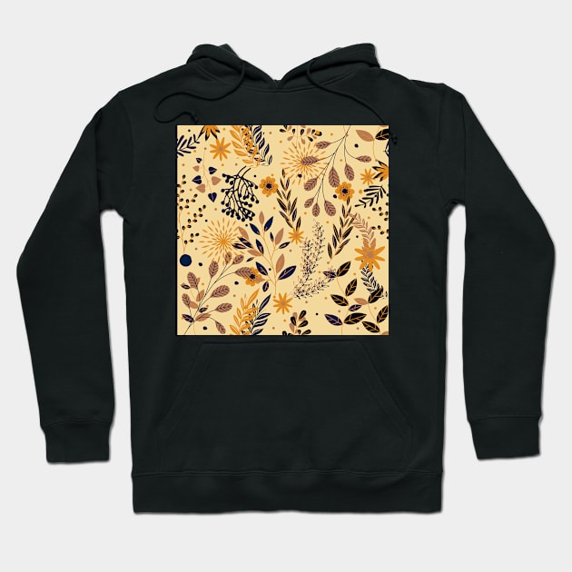 Forest Floral Print Hoodie by Tezbcreates